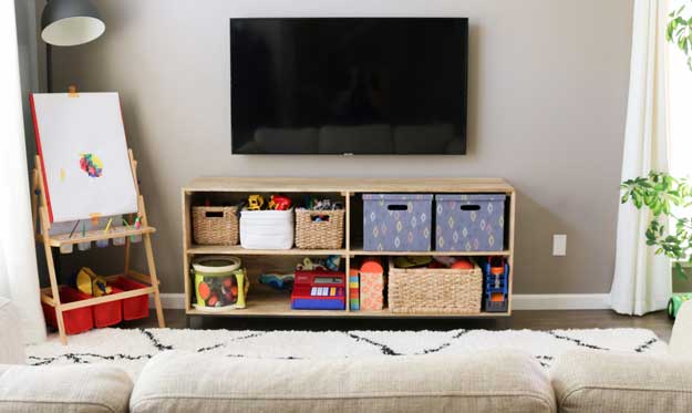 TV wall mounted in play room
